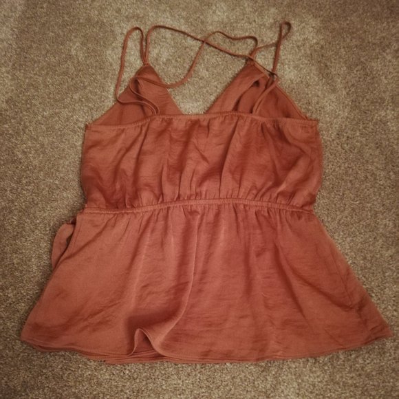 Mauve Wrap Tank Top with Bow - Picture 5 of 6